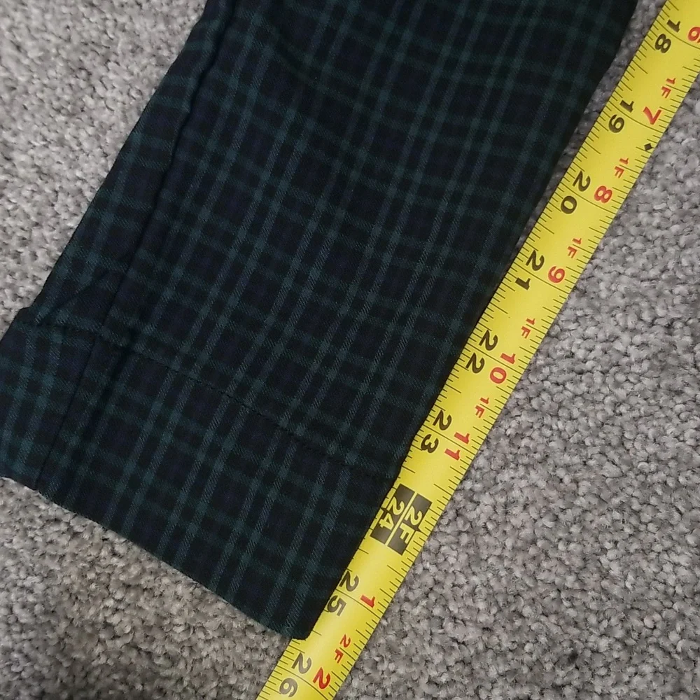 #T - Hollister Women Ultra High Rise Plaid Pants Blue Green Black Size S - Picture 4 of 8
